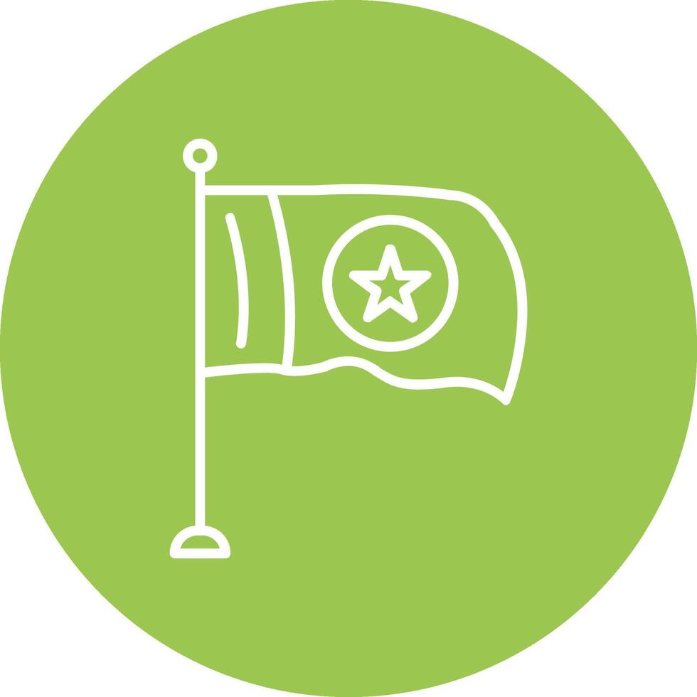 Flag Line Multi Circle Icon vector