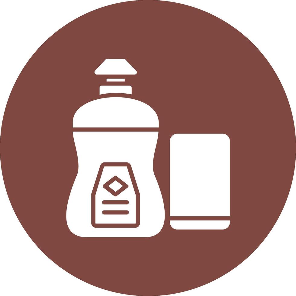 Dish Soap Glyph Multi Circle Icon vector
