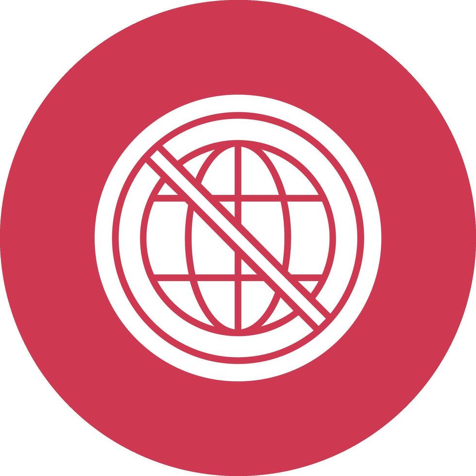 Prohibited Sign Glyph Multi Circle Icon vector