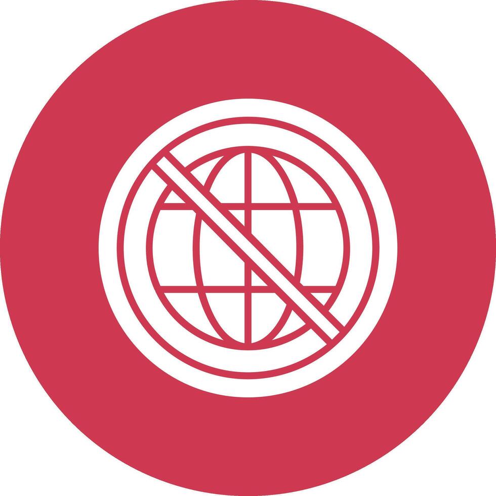 Prohibited Sign Glyph Multi Circle Icon vector