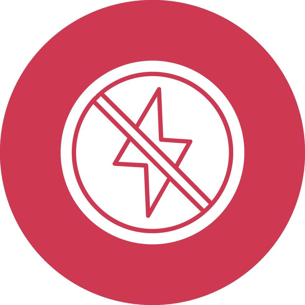 Prohibited Sign Glyph Multi Circle Icon vector