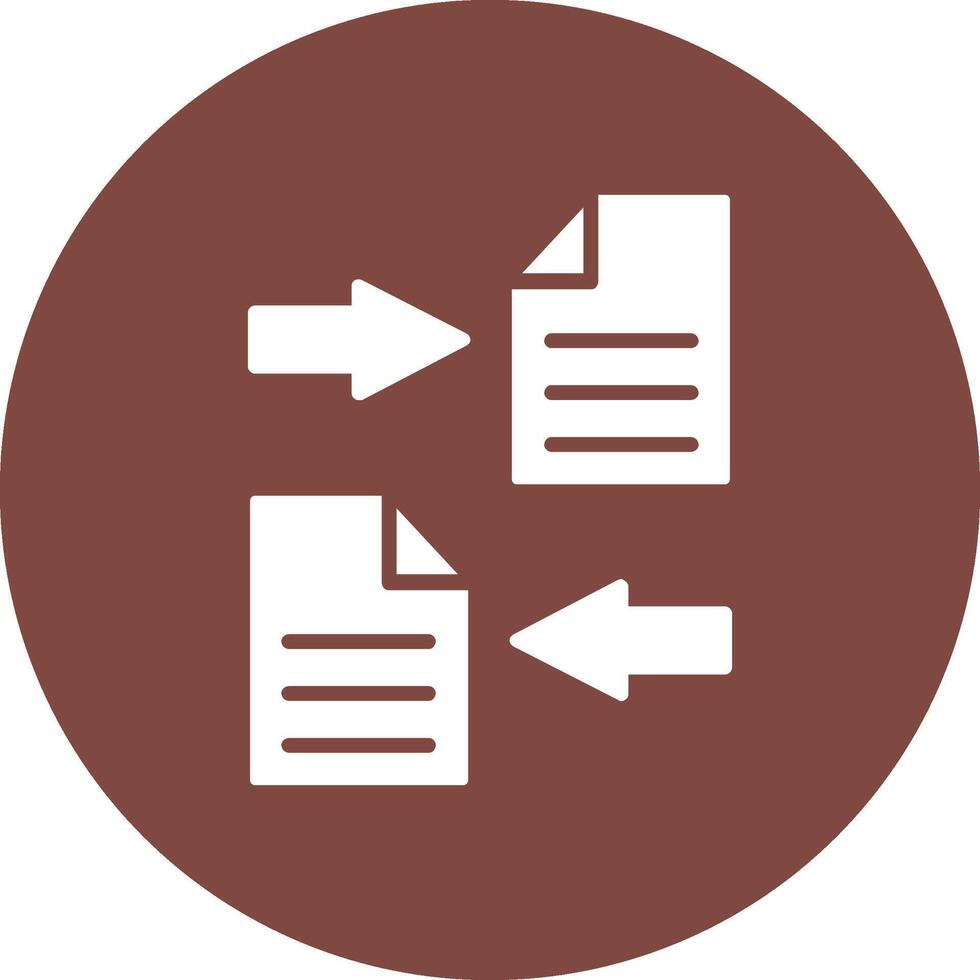 File Sharing Glyph Multi Circle Icon vector