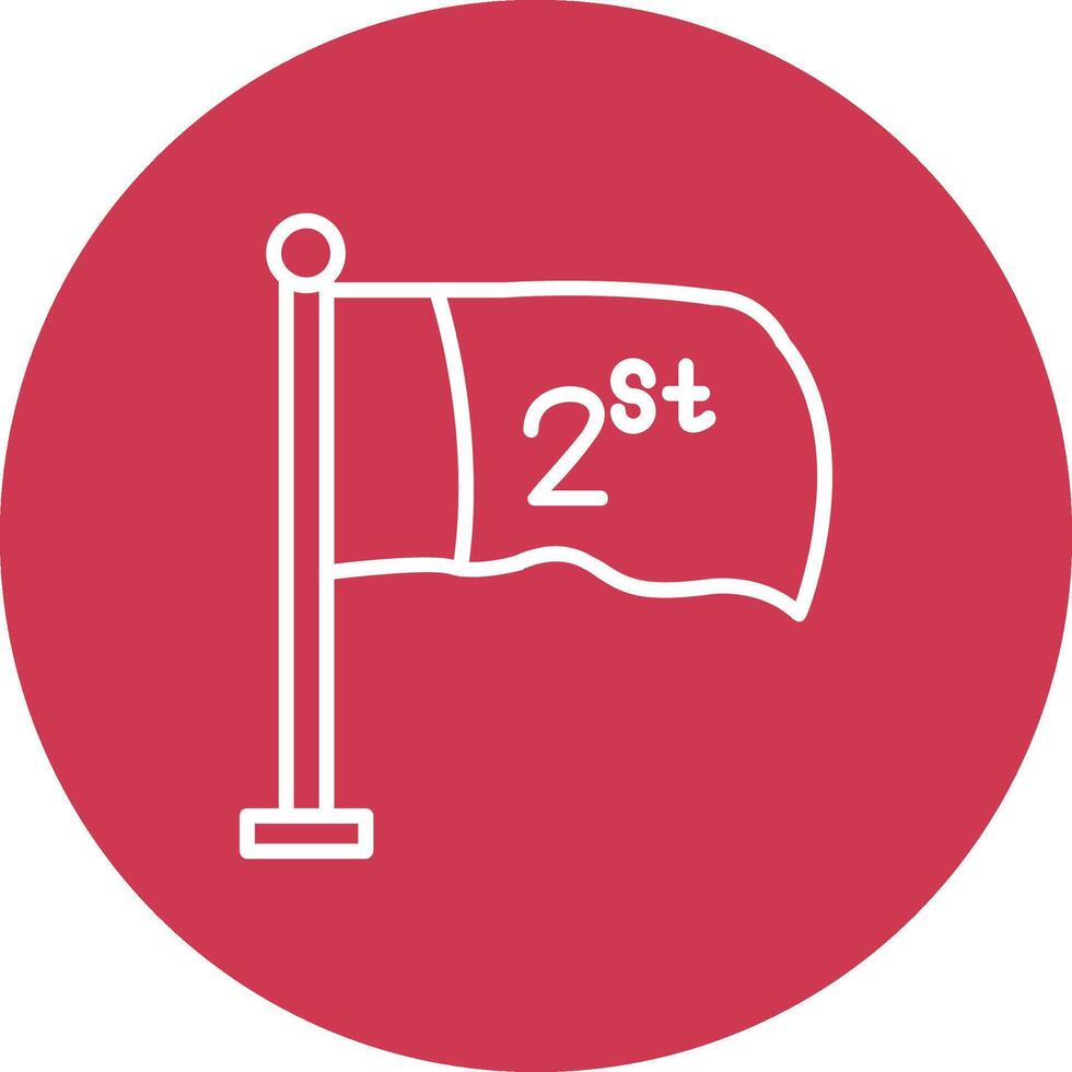 Flag Line Multi Circle Icon vector
