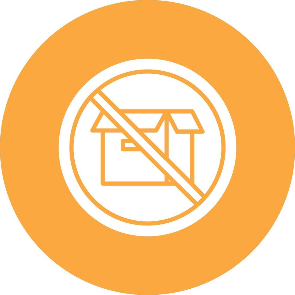 Prohibited Sign Glyph Multi Circle Icon vector