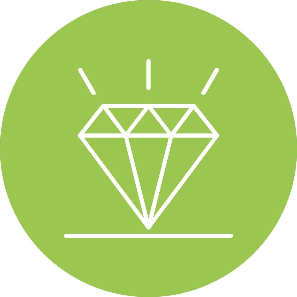 diamante línea multi circulo icono vector