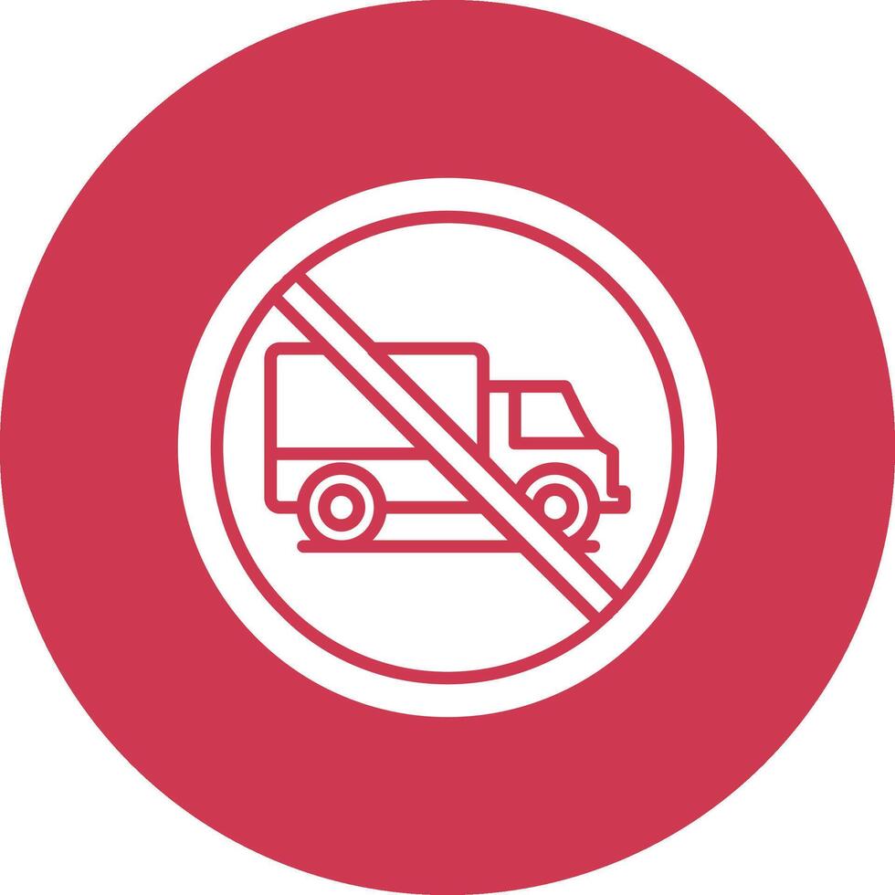 No Heavy Vehicle Glyph Multi Circle Icon vector