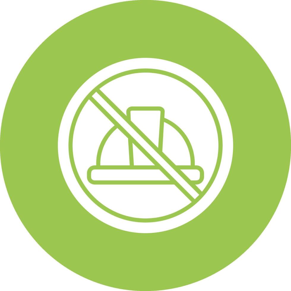 Prohibited Sign Glyph Multi Circle Icon vector