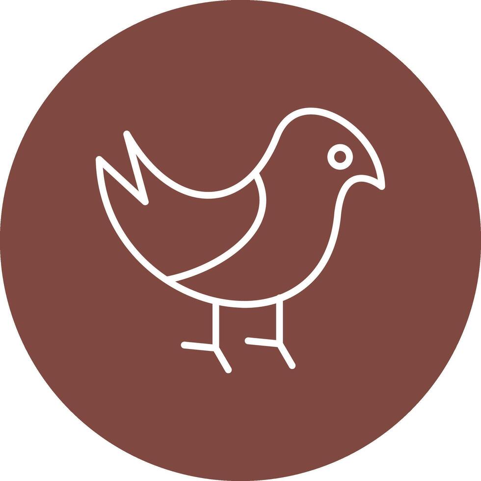 Bird Line Multi Circle Icon vector