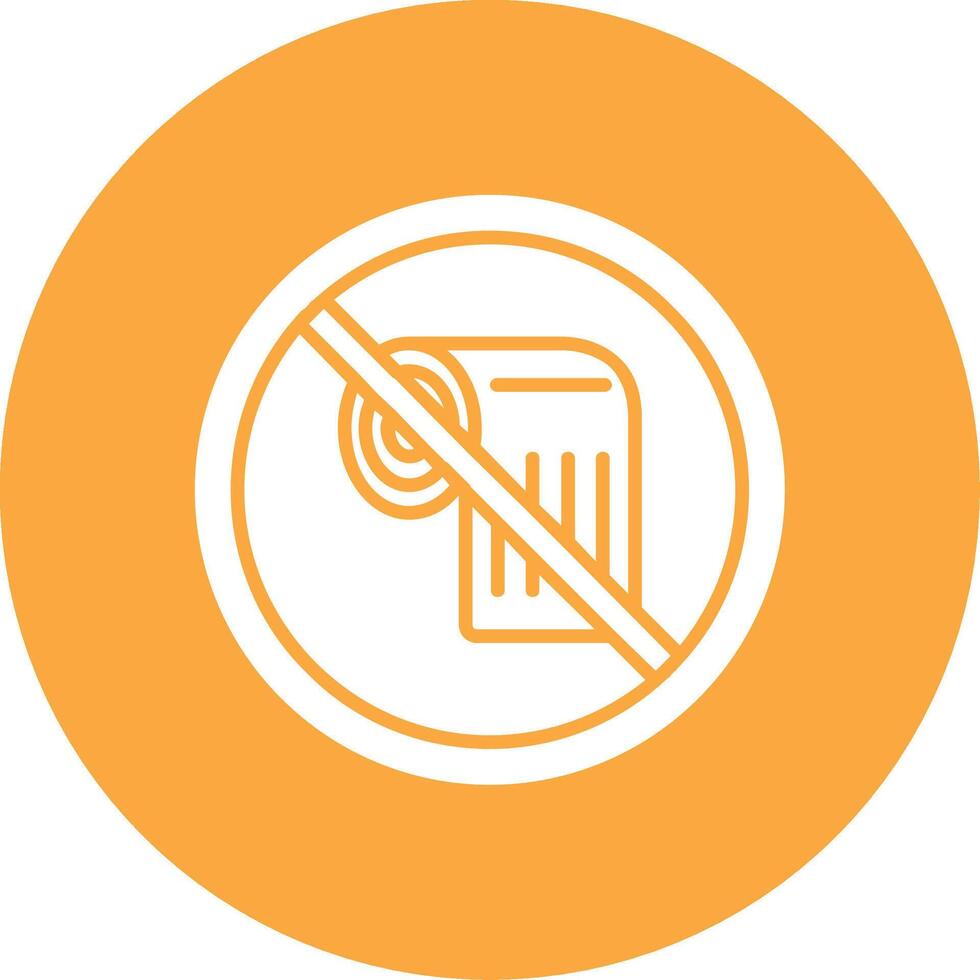 Prohibited Sign Glyph Multi Circle Icon vector