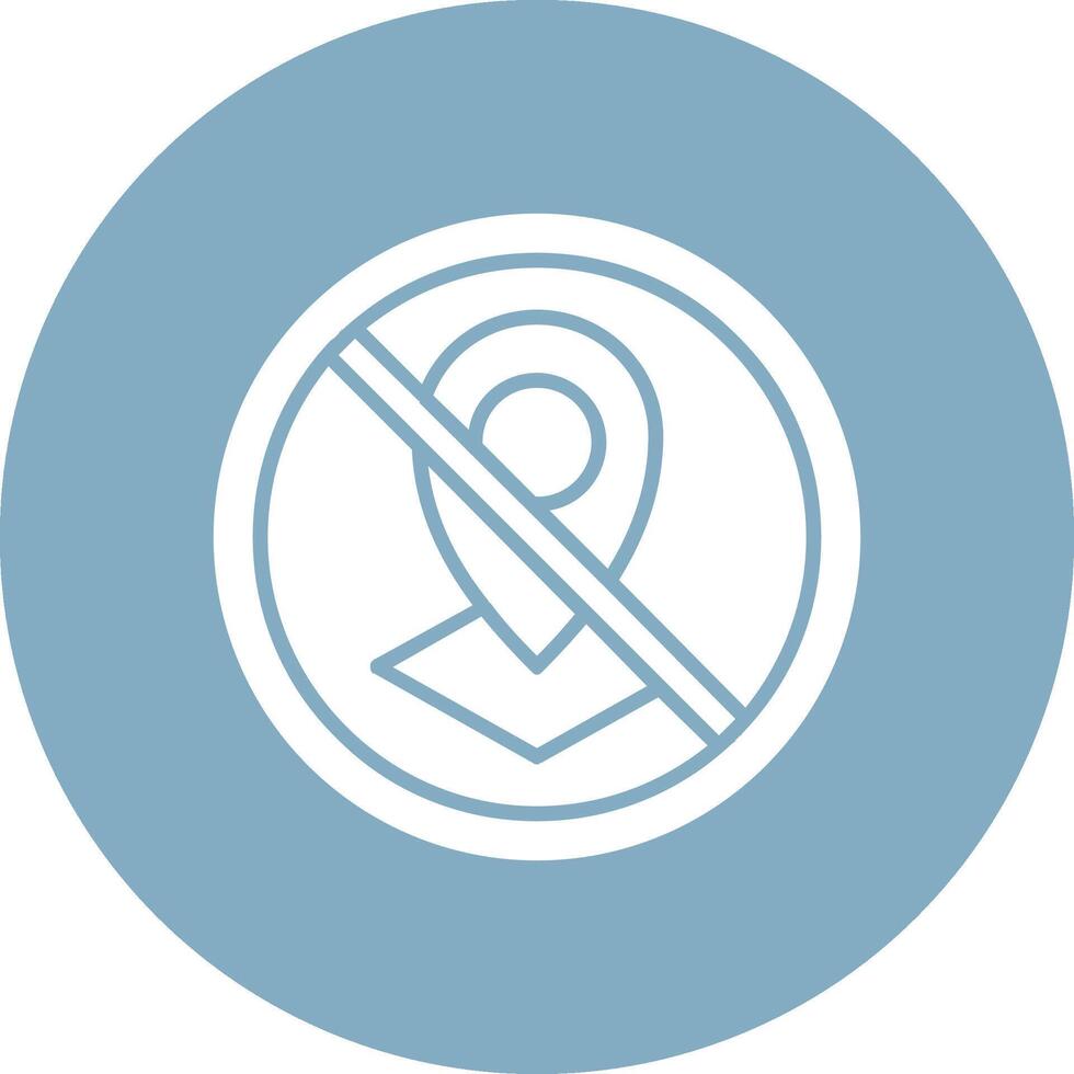 Prohibited Sign Glyph Multi Circle Icon vector