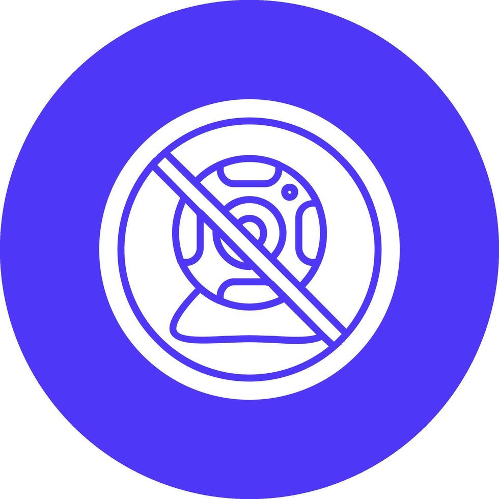 Prohibited Sign Glyph Multi Circle Icon vector