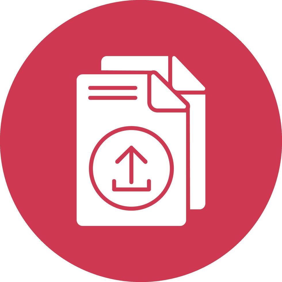 Upload Glyph Multi Circle Icon vector