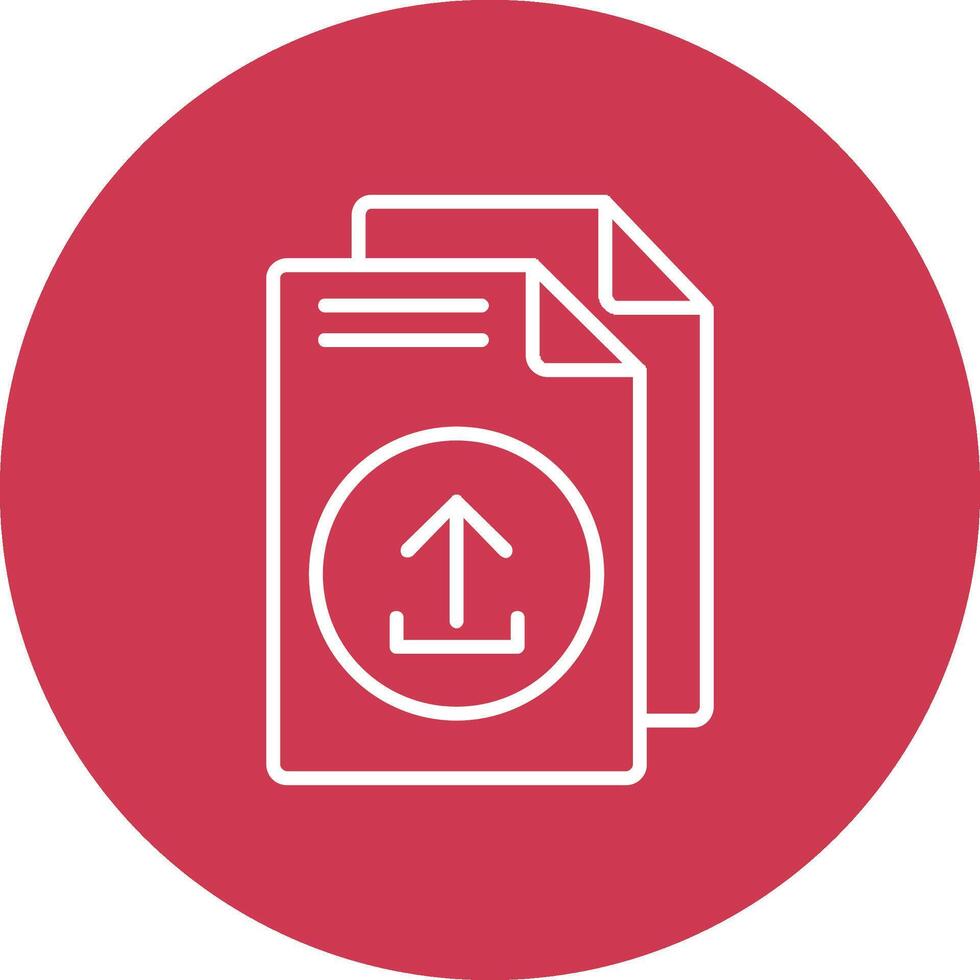 Upload Line Multi Circle Icon vector