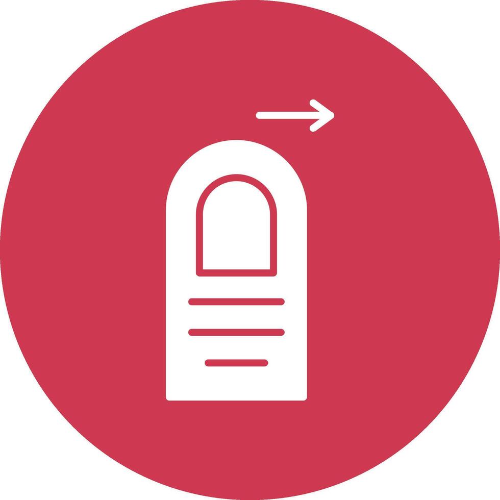 Tap Right Glyph Multi Circle Icon vector