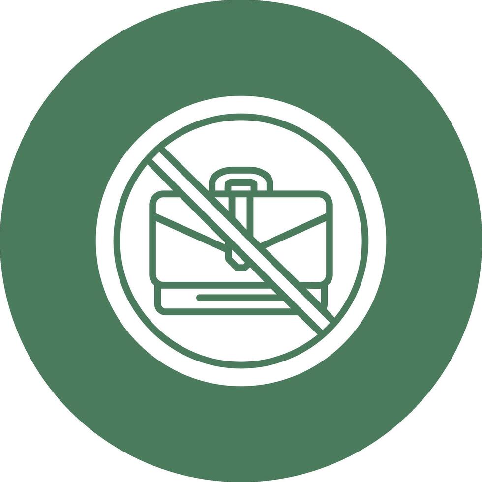 Prohibited Sign Glyph Multi Circle Icon vector