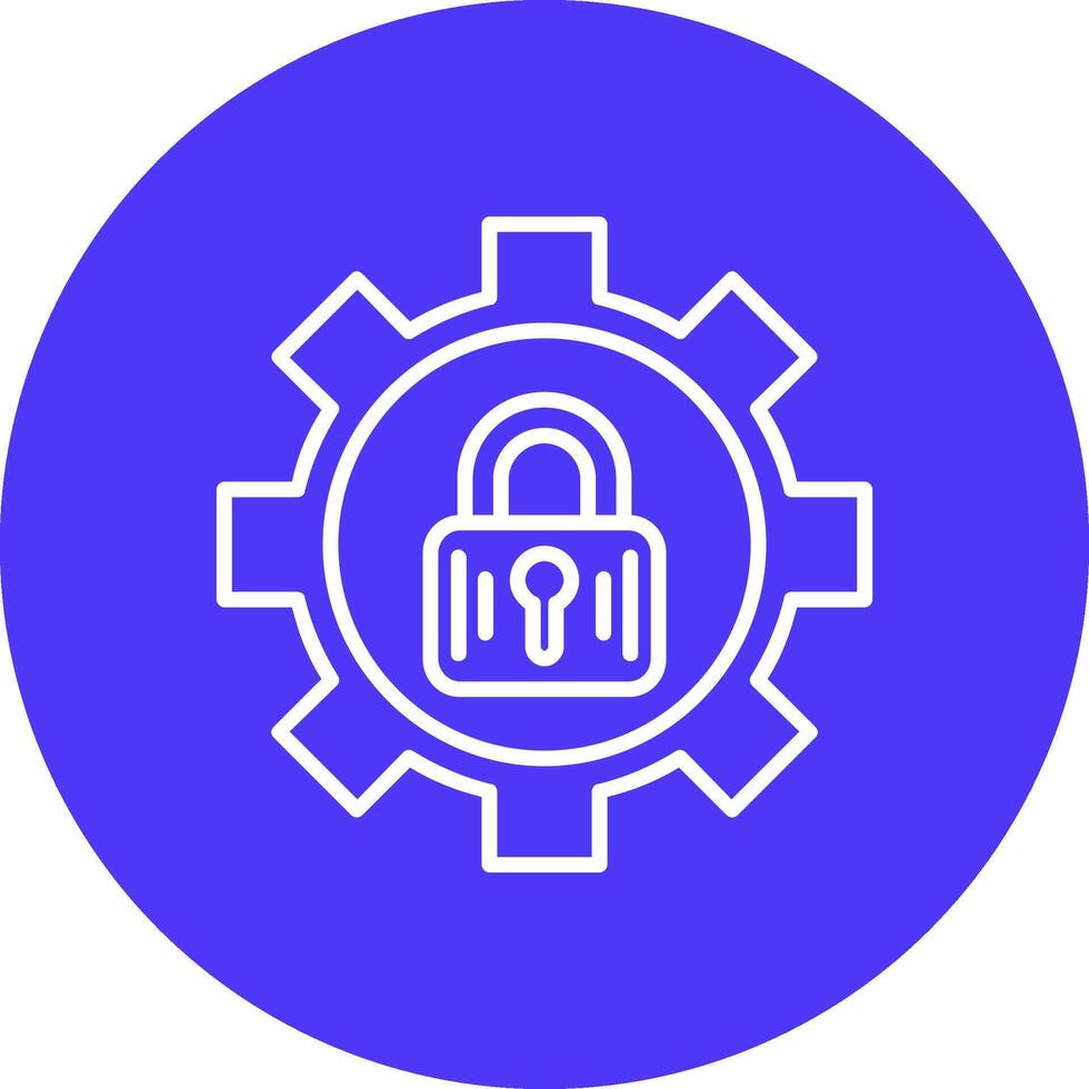 Gear Line Multi Circle Icon vector