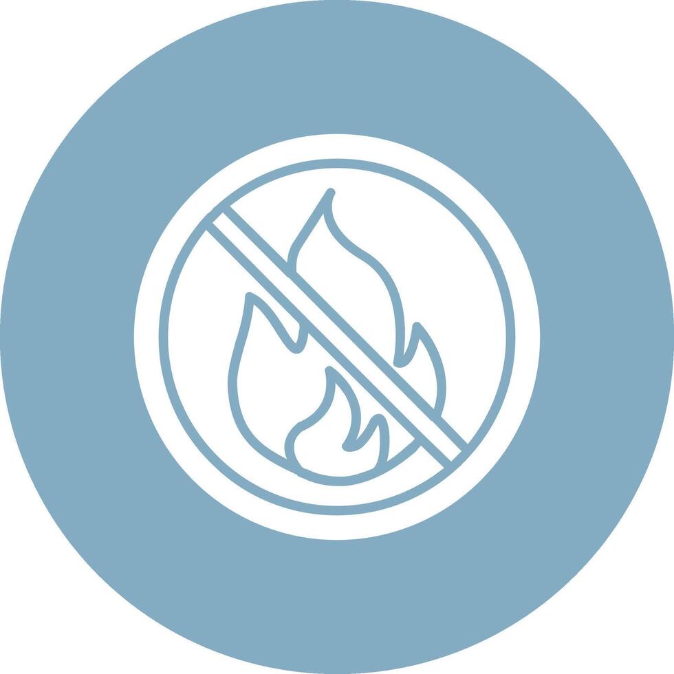 Prohibited Sign Glyph Multi Circle Icon vector