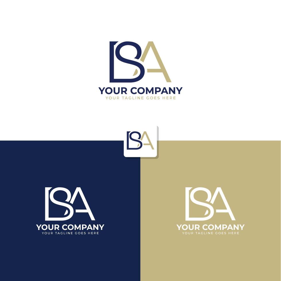 BSA initials monogram Logo template design vector