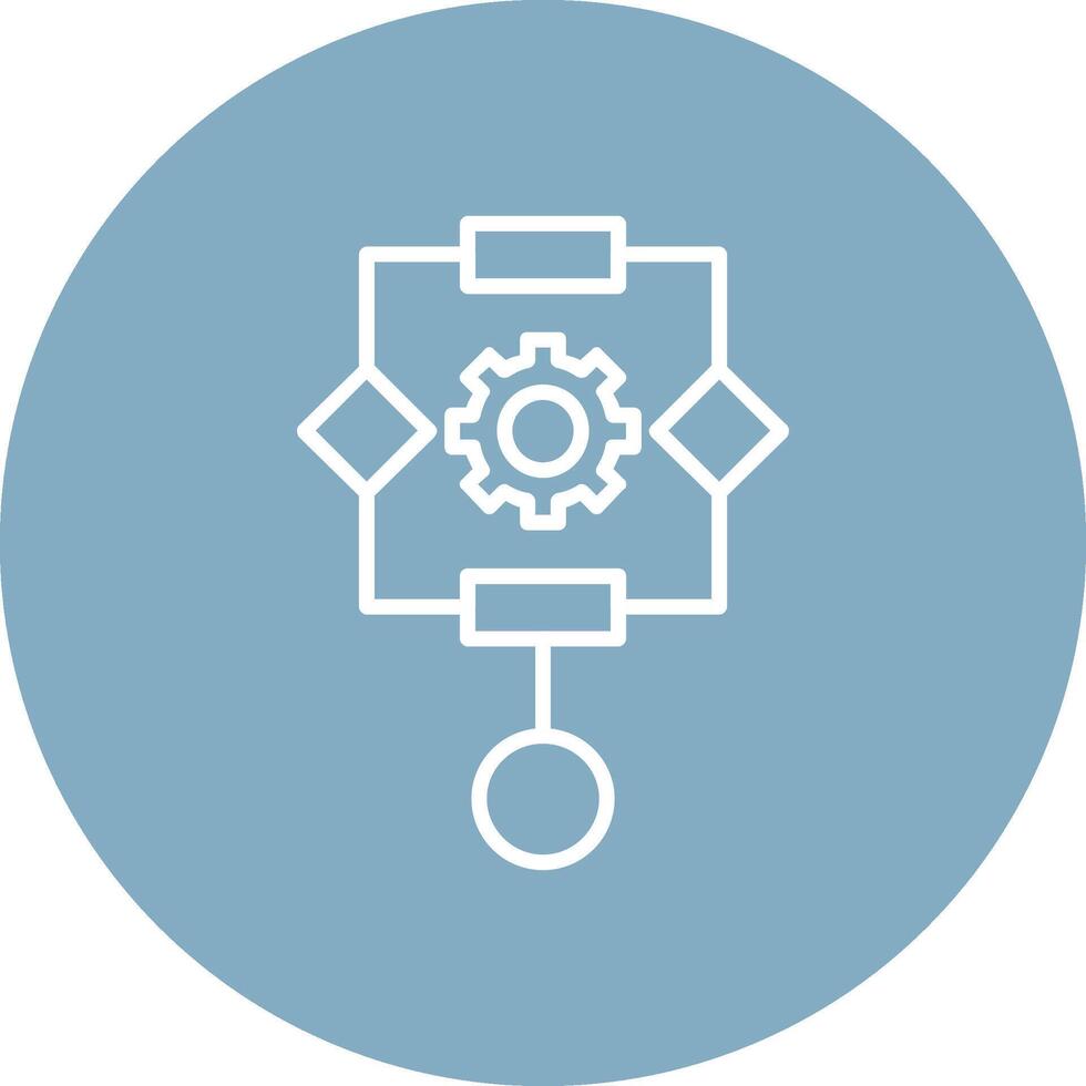 Algorithm Line Multi Circle Icon vector