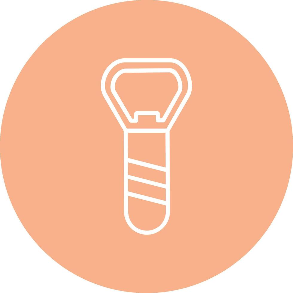 Bottle Opener Line Multi Circle Icon vector