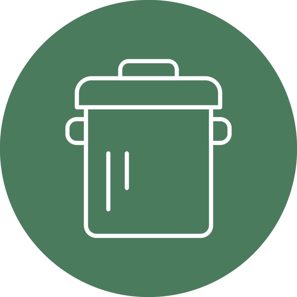 Pot Line Multi Circle Icon vector