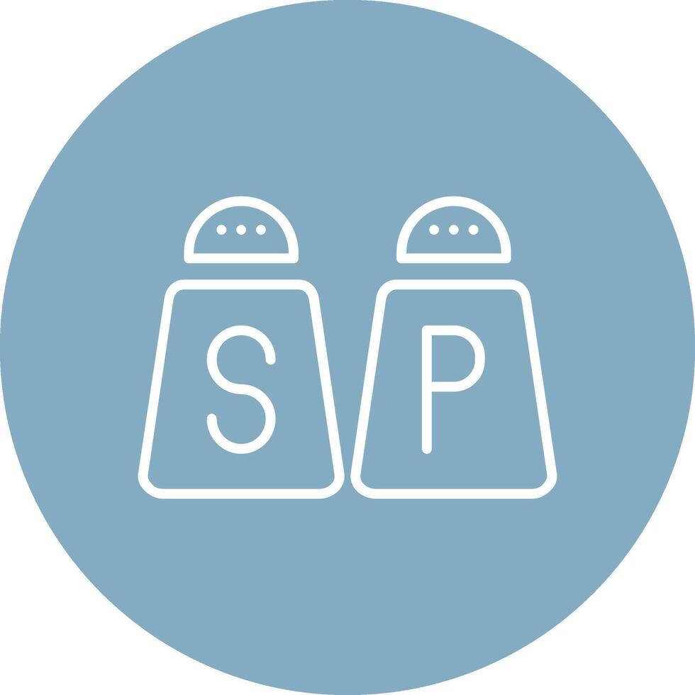 Salt And Pepper Line Multi Circle Icon vector