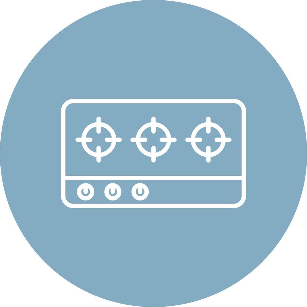 Hob Line Multi Circle Icon vector
