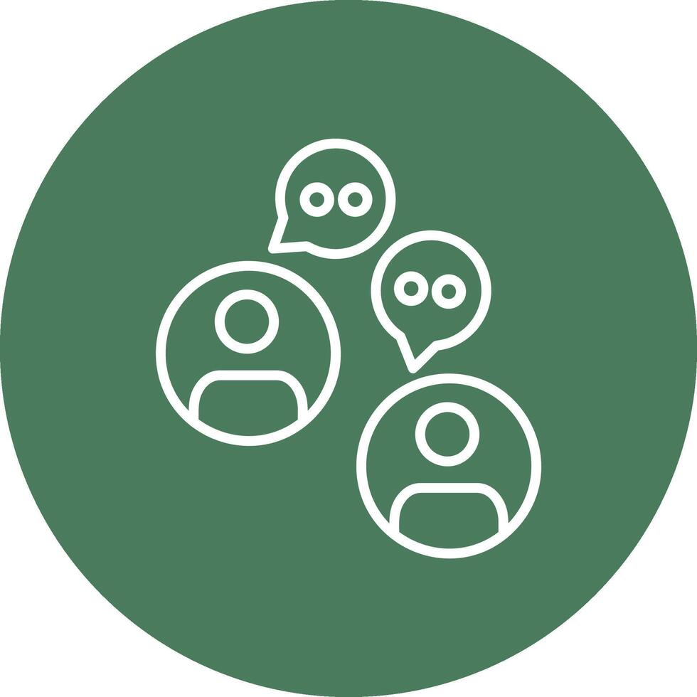 Chat Line Multi Circle Icon vector