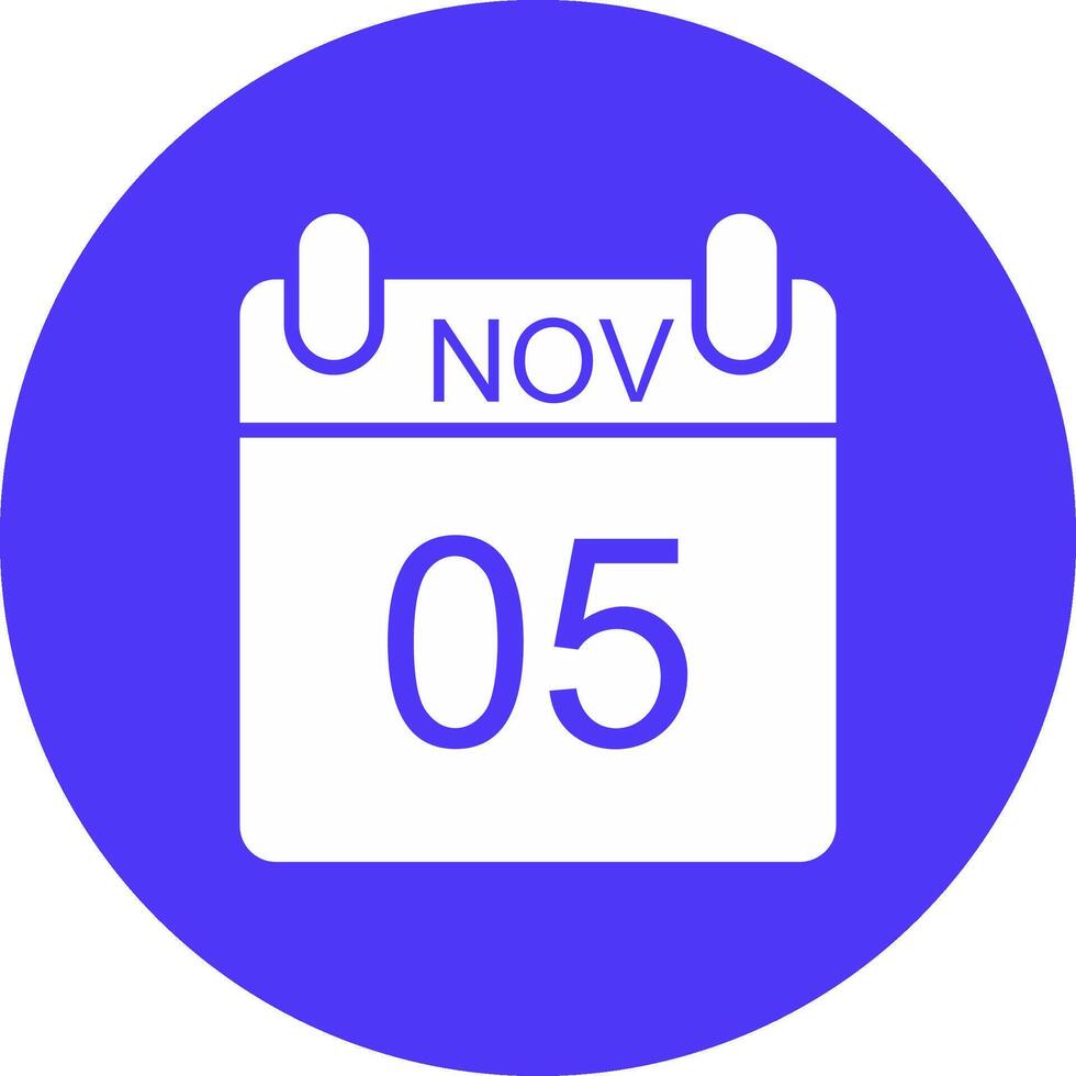 November Glyph Multi Circle Icon vector