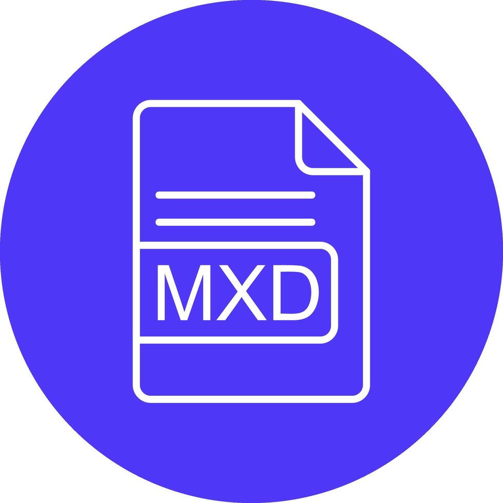 MXD File Format Line Multi Circle Icon vector