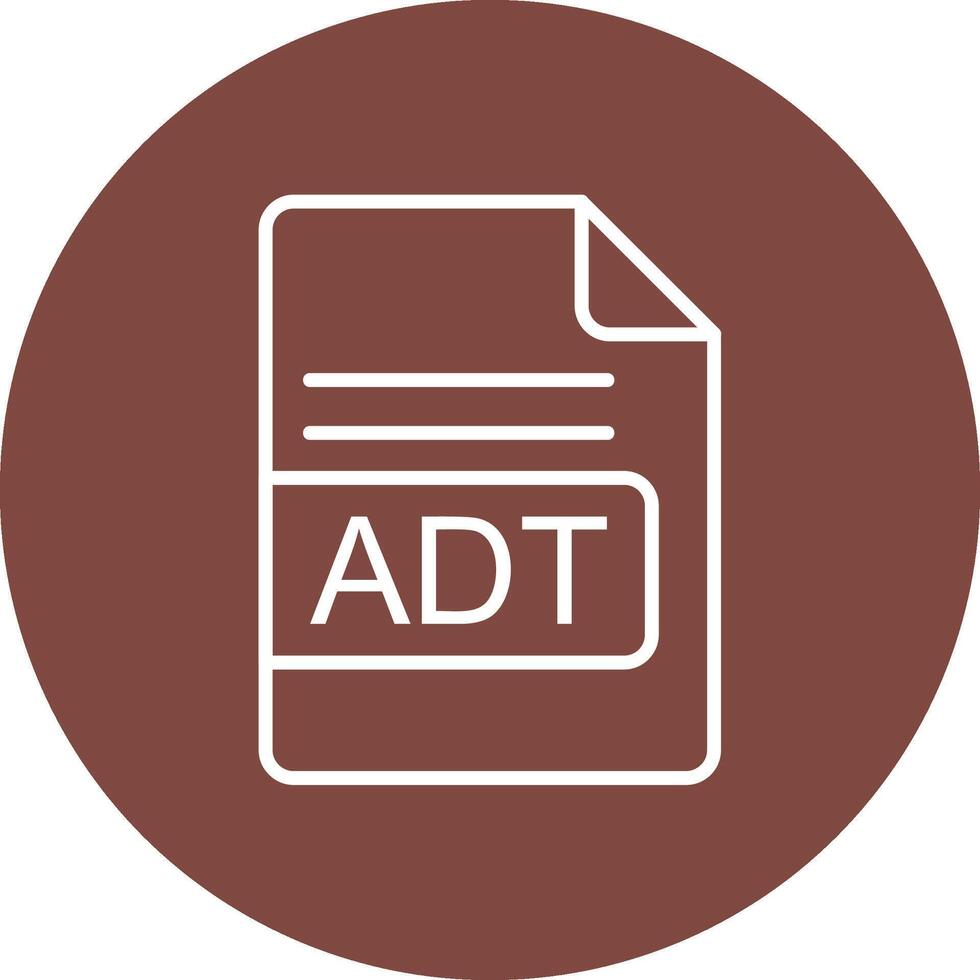 adt archivo formato línea multi circulo icono vector