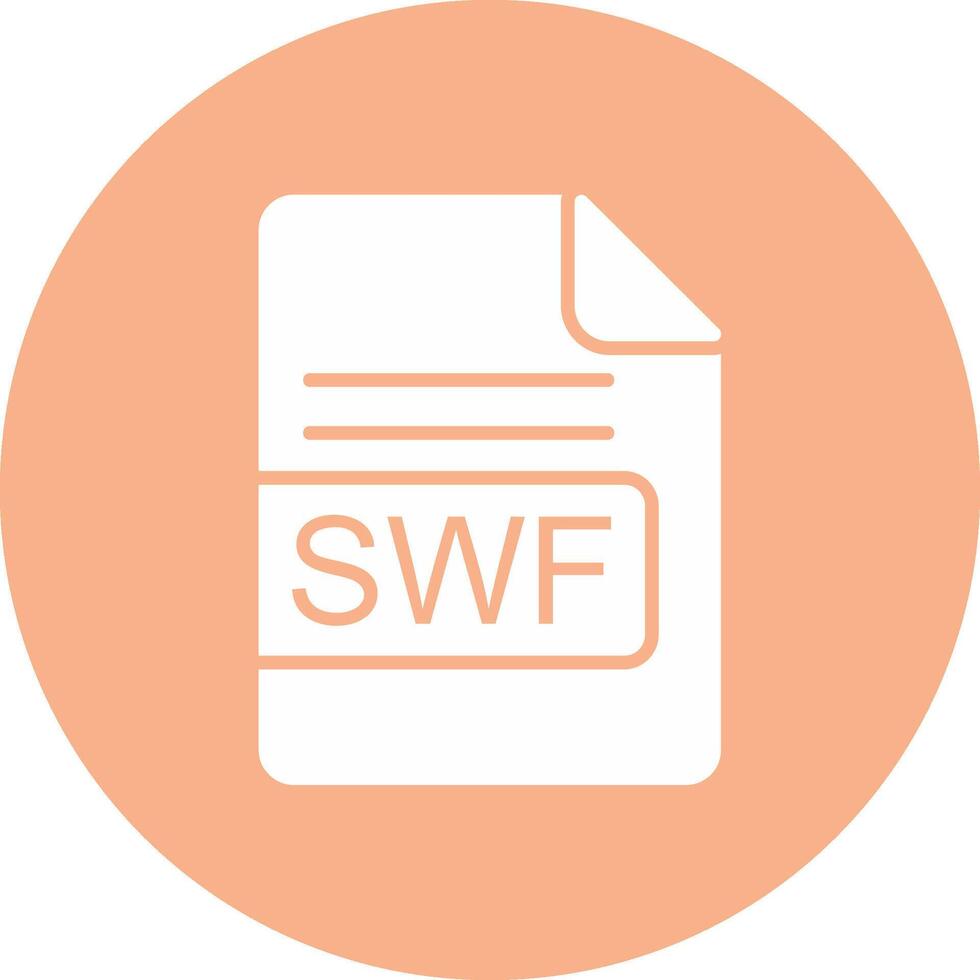 SWF File Format Glyph Multi Circle Icon vector