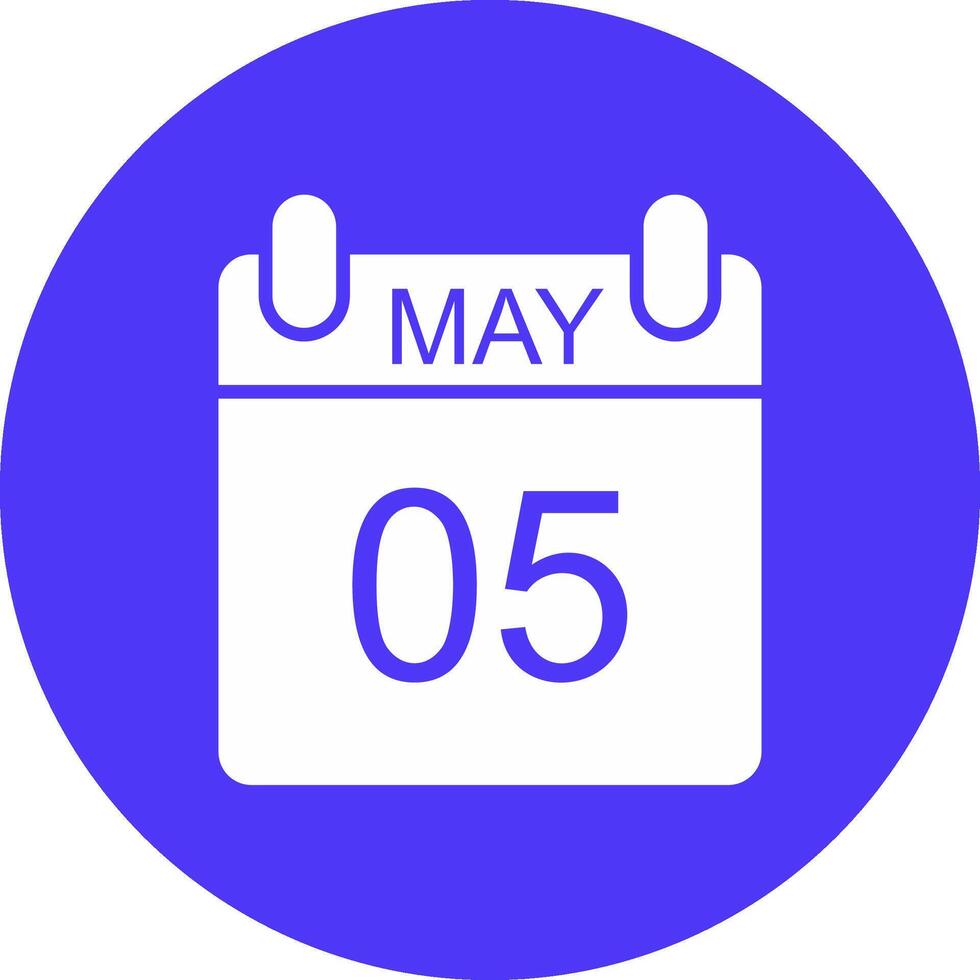 May Glyph Multi Circle Icon vector