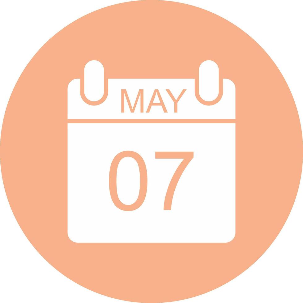 May Glyph Multi Circle Icon vector