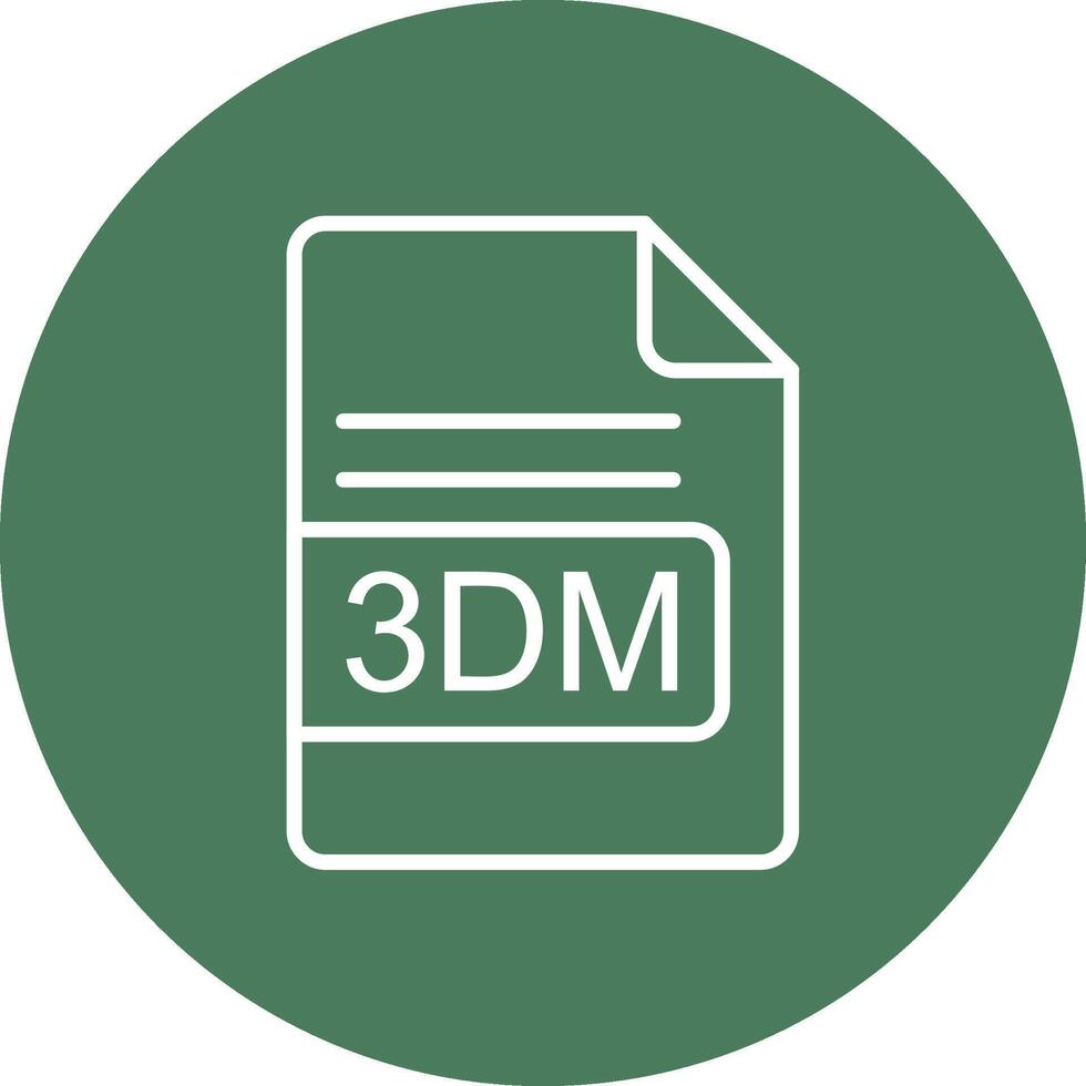 3DM File Format Line Multi Circle Icon vector