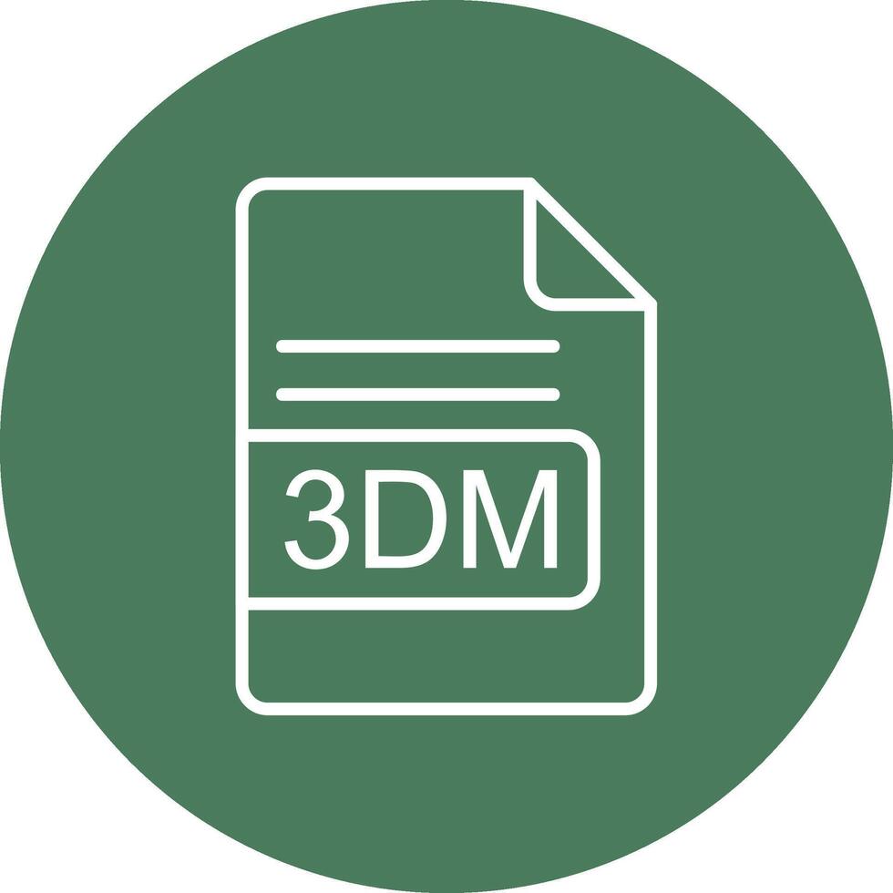 3dm archivo formato línea multi circulo icono vector