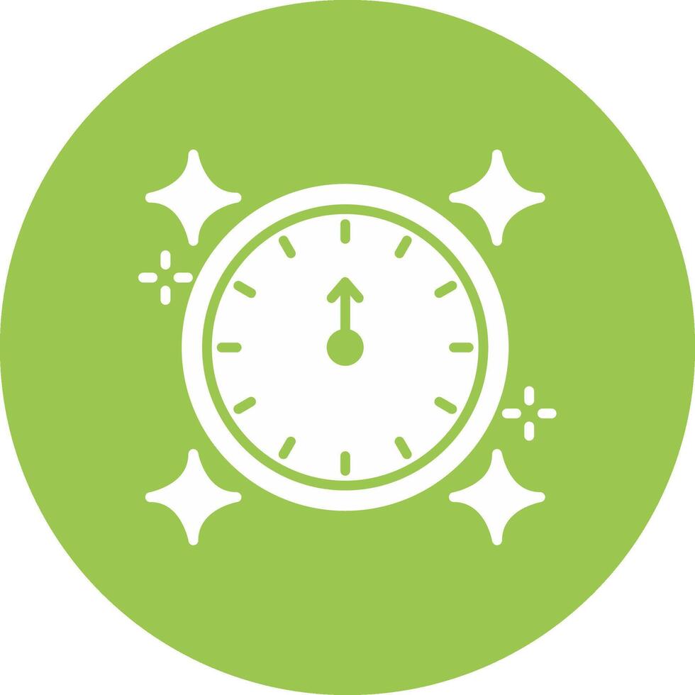 New Year Glyph Multi Circle Icon vector