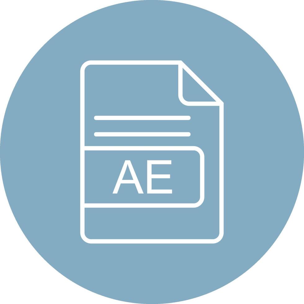 AE File Format Line Multi Circle Icon vector