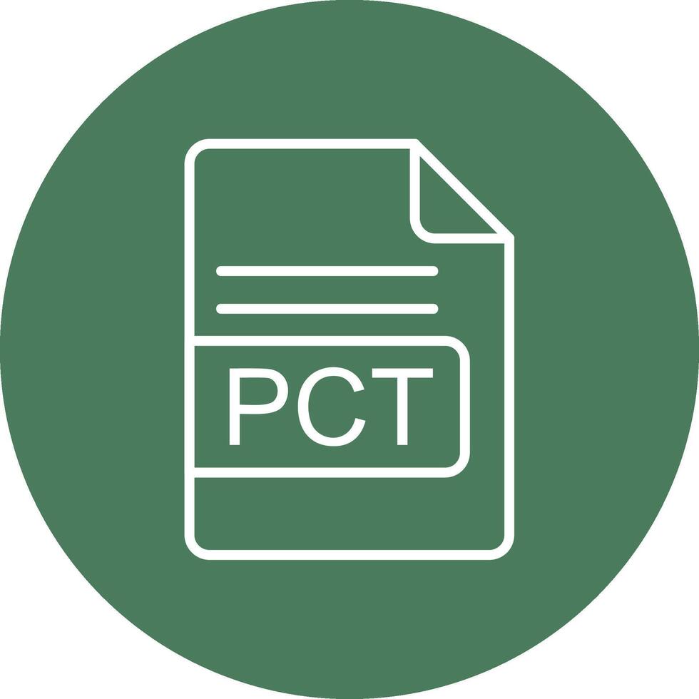 PCT File Format Line Multi Circle Icon vector