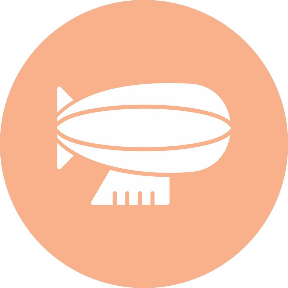 Zeppelin Glyph Multi Circle Icon vector