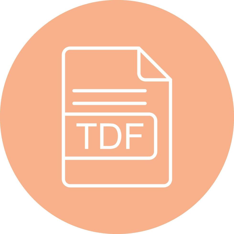 tfd archivo formato línea multi circulo icono vector