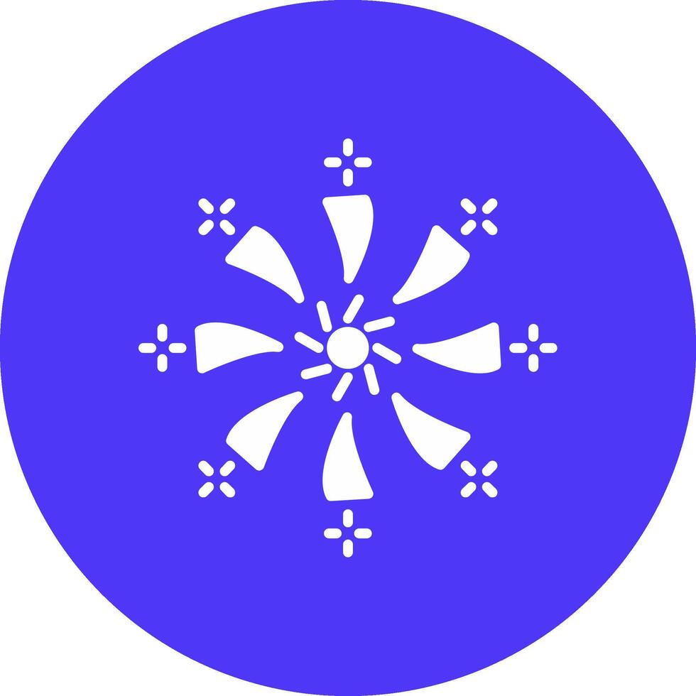 Firework Glyph Multi Circle Icon vector