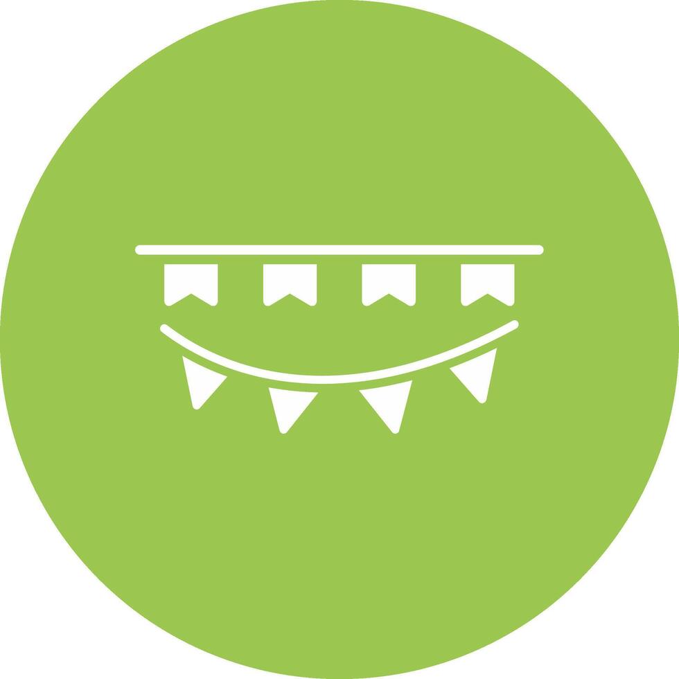 Bunting Glyph Multi Circle Icon vector