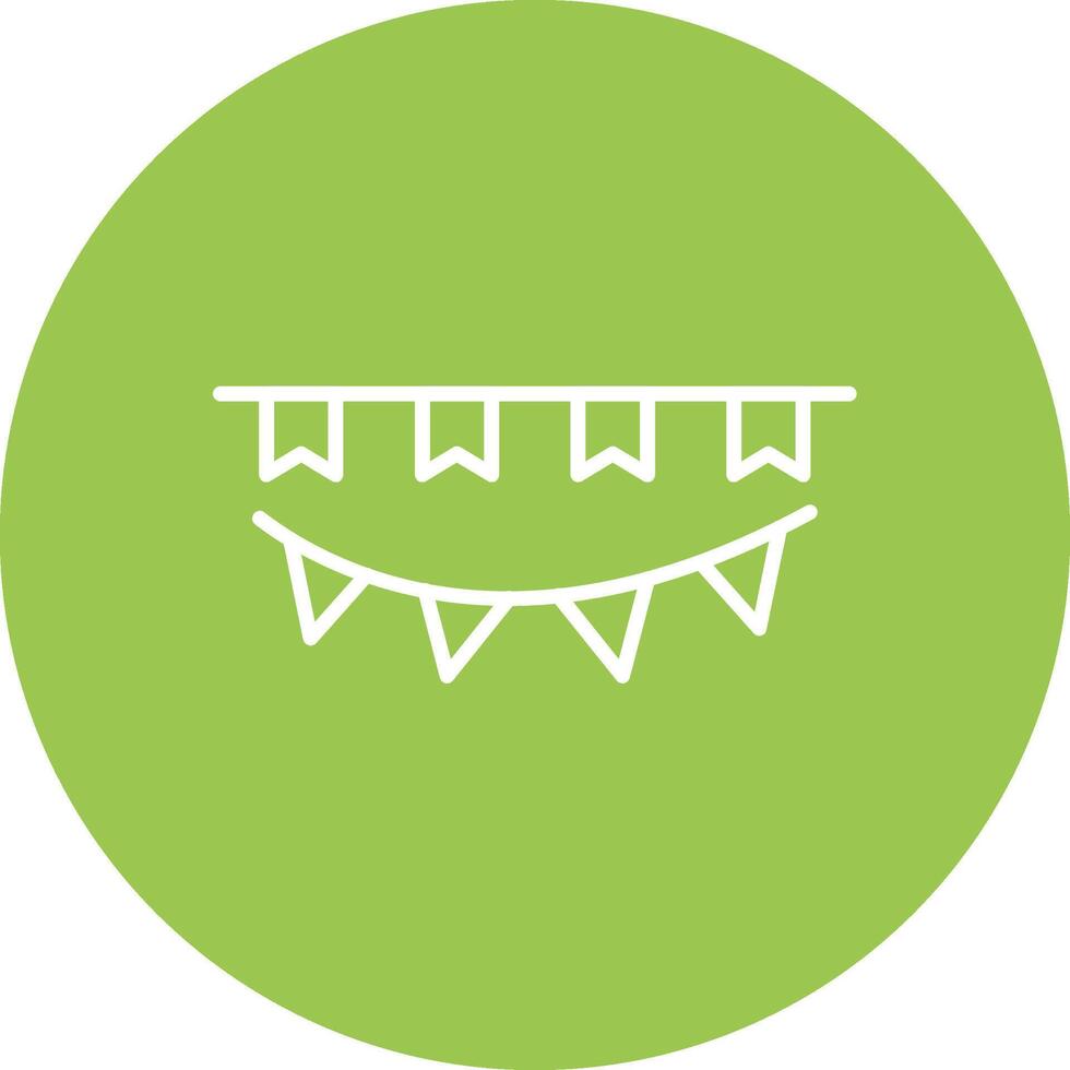 Bunting Line Multi Circle Icon vector
