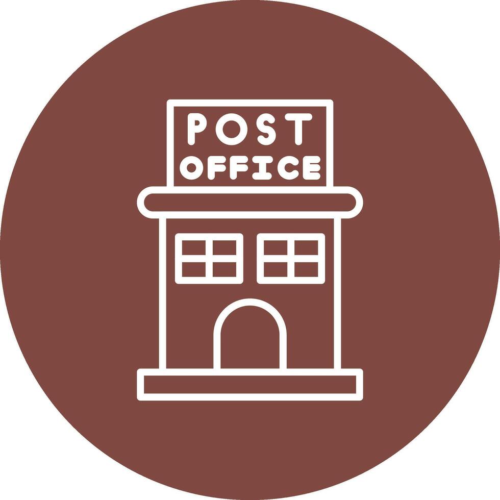 Post Office Line Multi Circle Icon vector