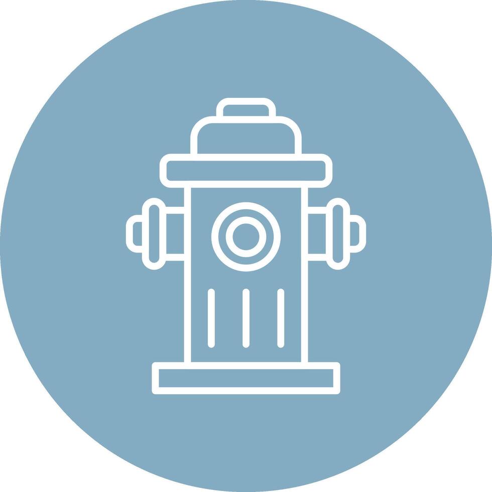 Fire Hydrant Line Multi Circle Icon vector