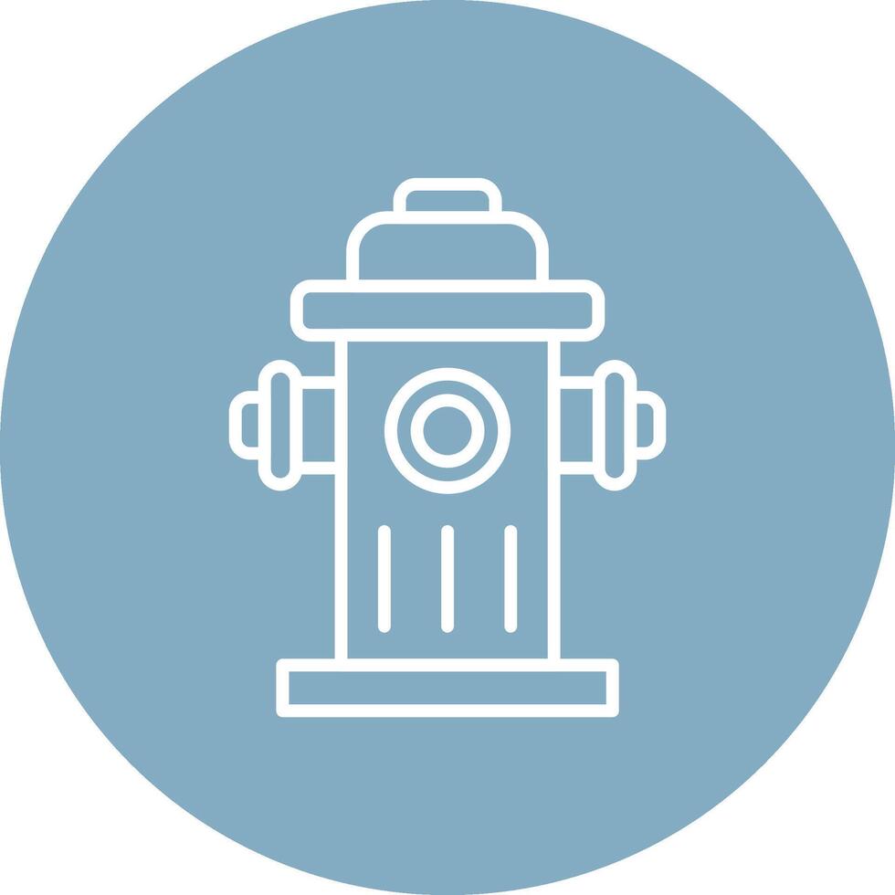 Fire Hydrant Line Multi Circle Icon vector