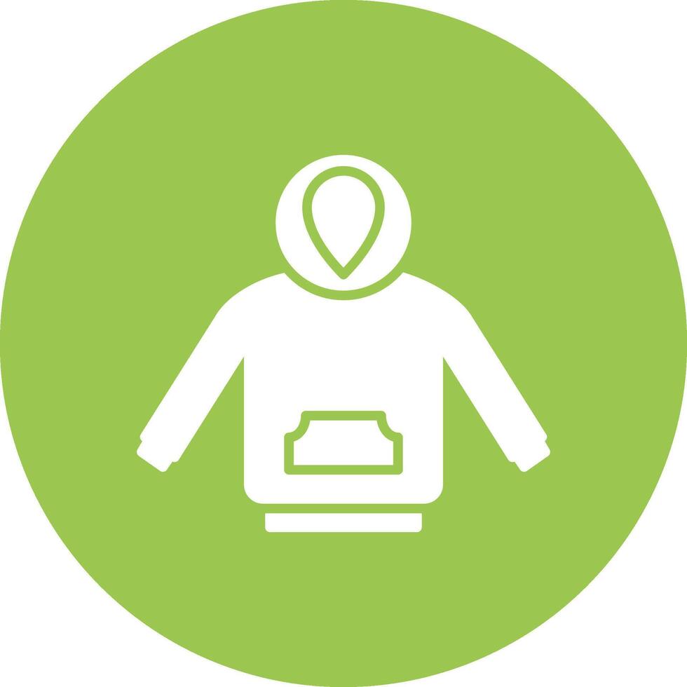 Hoodie Glyph Multi Circle Icon vector