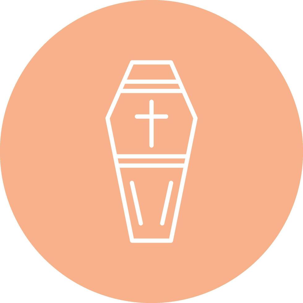 Coffin Line Multi Circle Icon vector