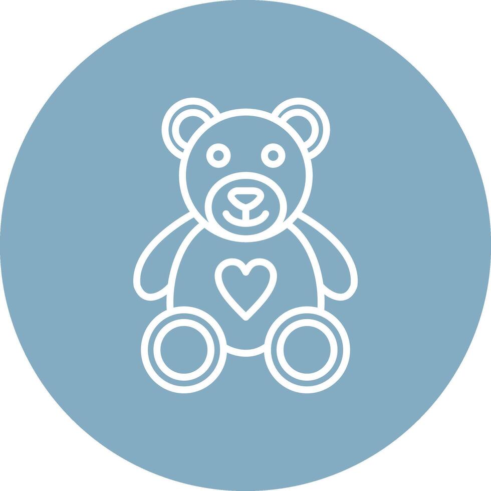 Bear Line Multi Circle Icon vector